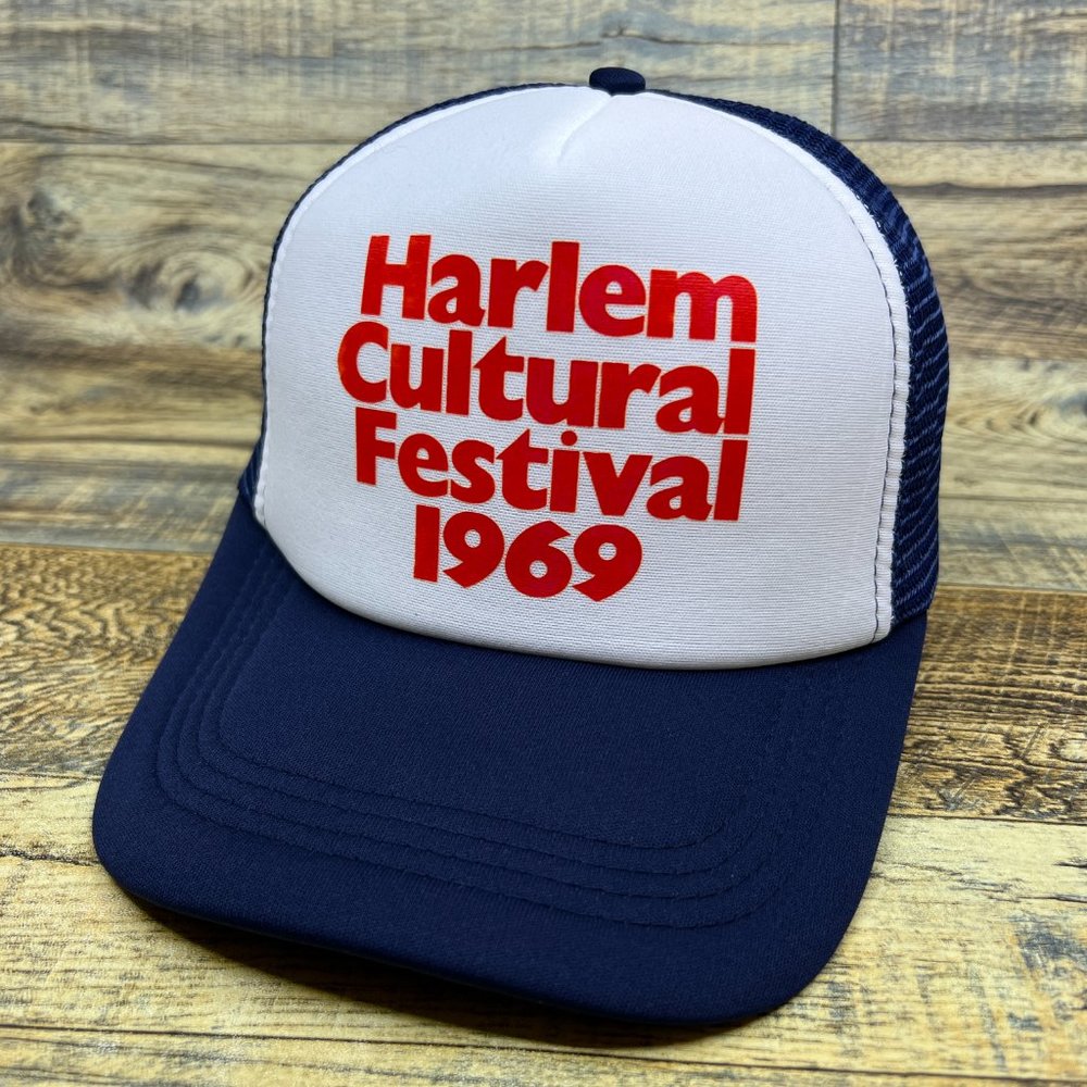 Harlem Cultural Festival 1969 Mens Trucker Hat Blue Snapback African Pride Cap